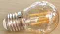 G45 / E27 4W Clear Glass Warm White Filament Bulb